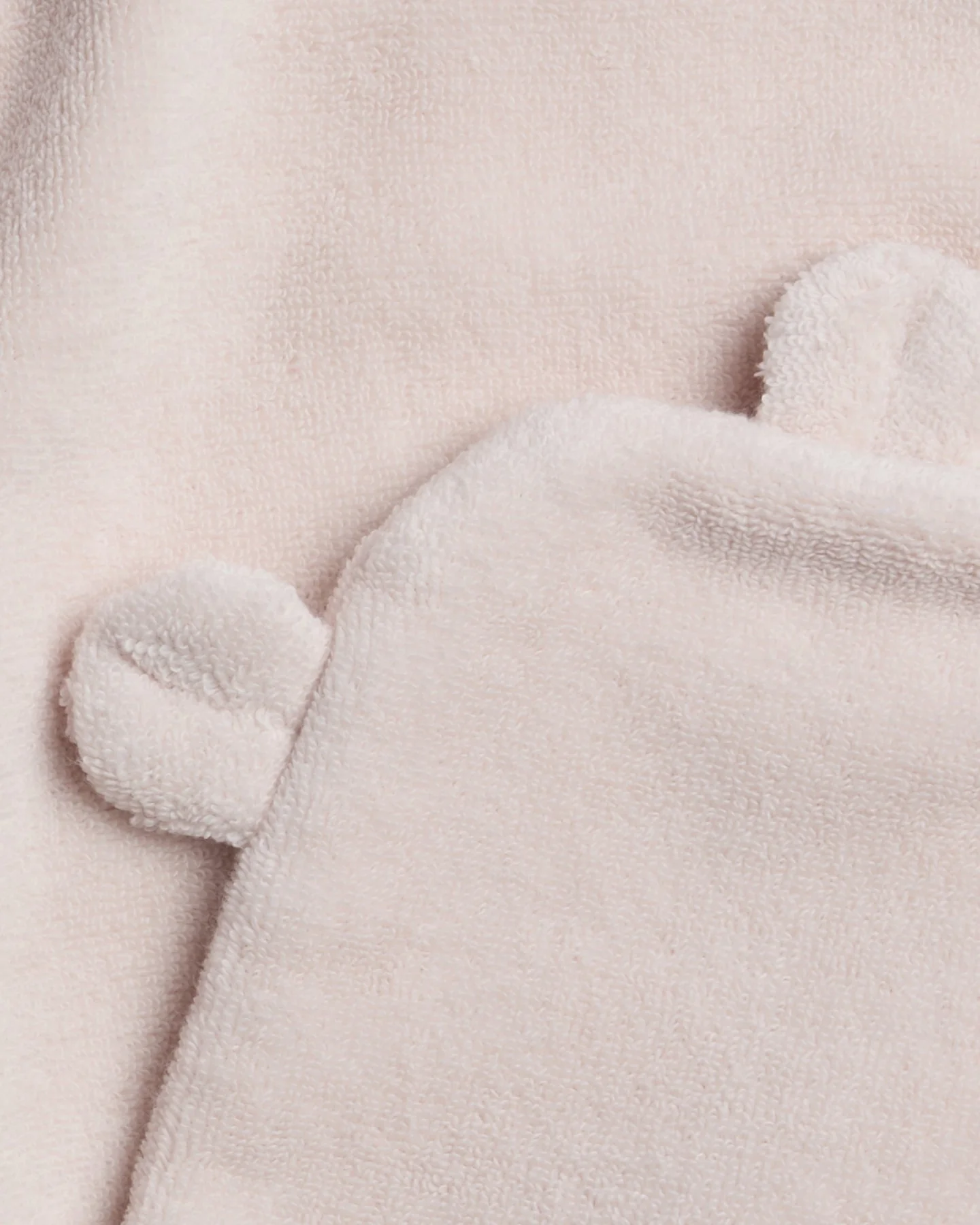 Organic Hooded Toddler Towel with Ears (Blush) - Image 3