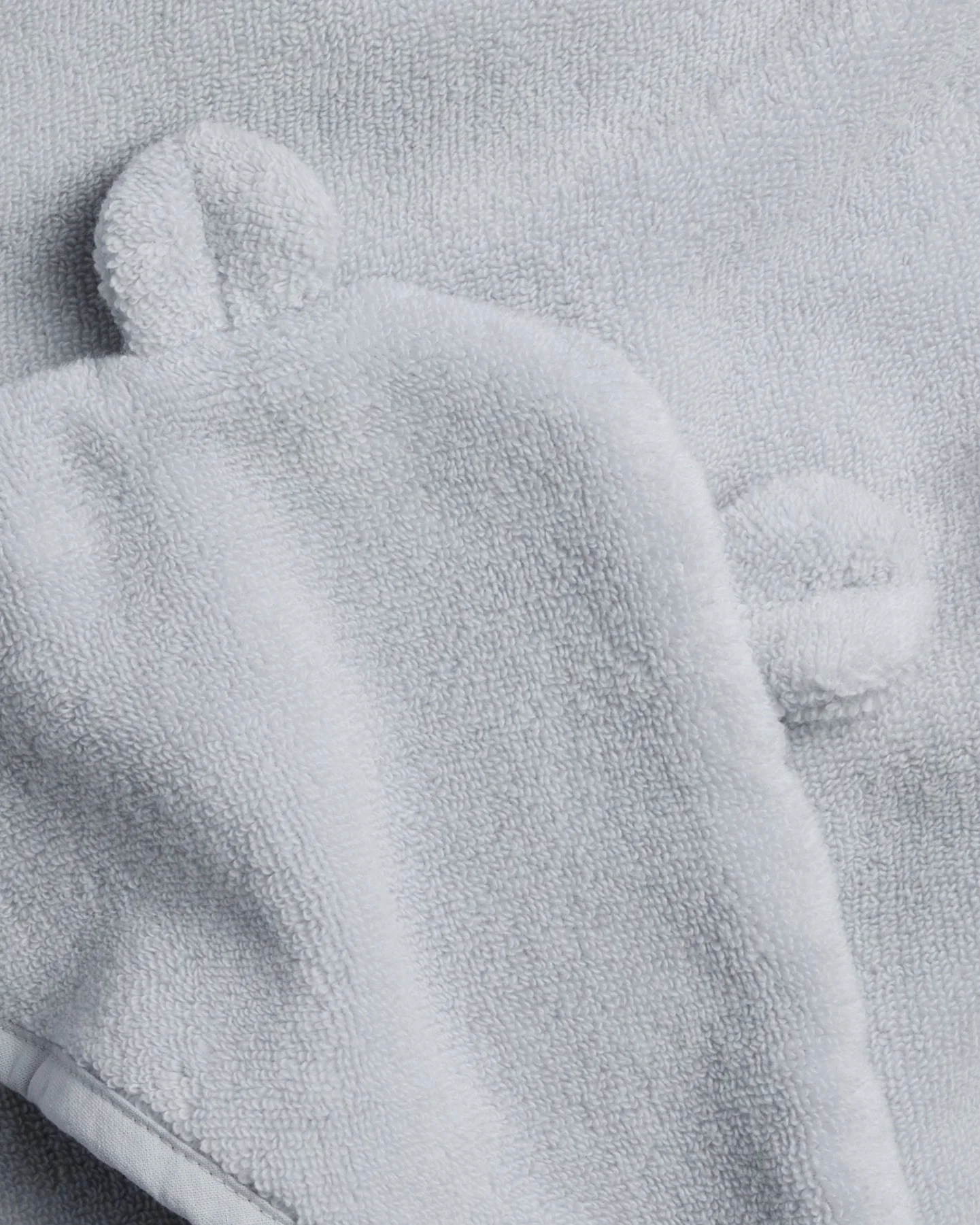 Organic Hooded Toddler Towel with Ears (Sky) - Image 3
