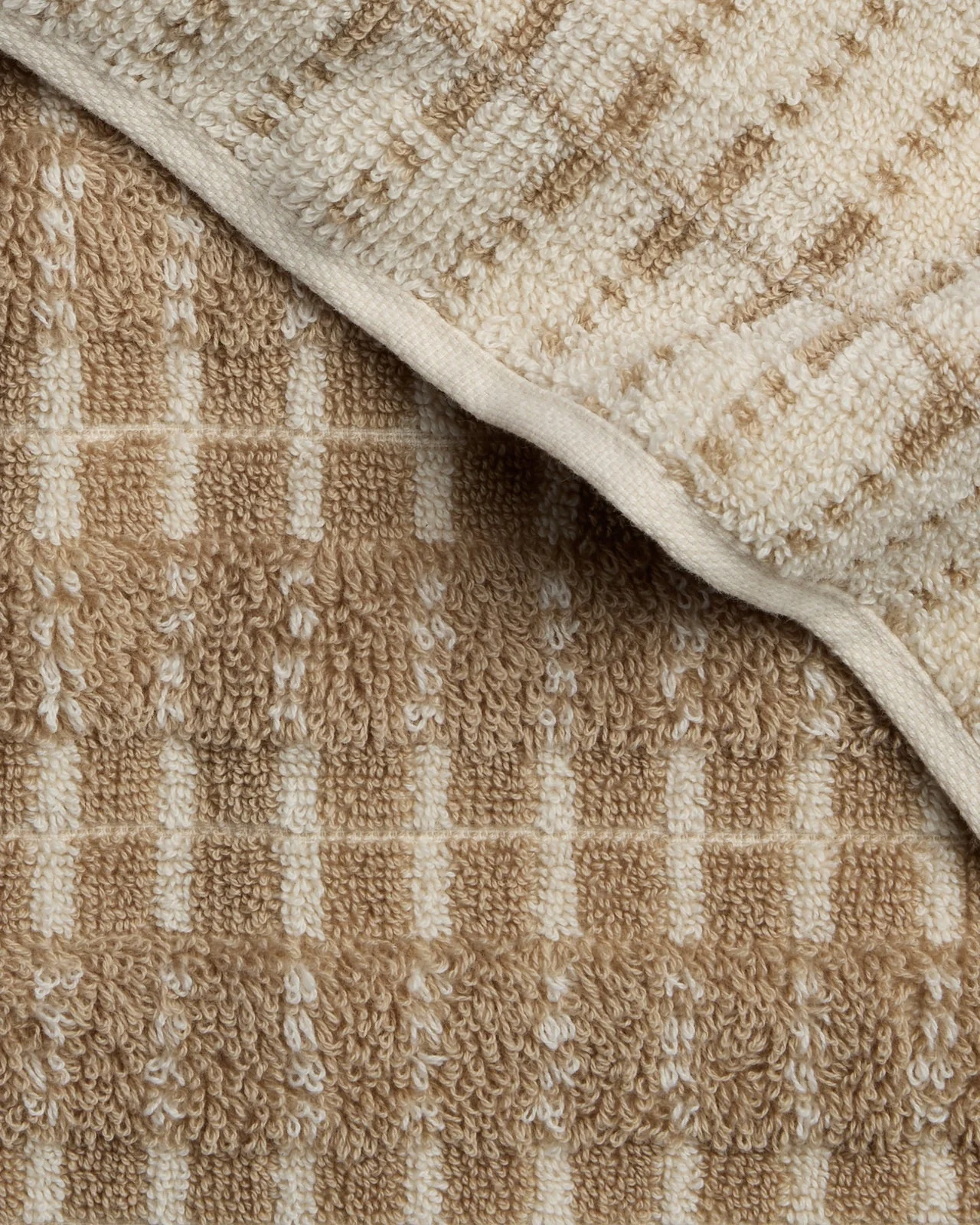 Organic Ladder Stripe Towels - FINAL SALE (Toast and Natural) - Image 3