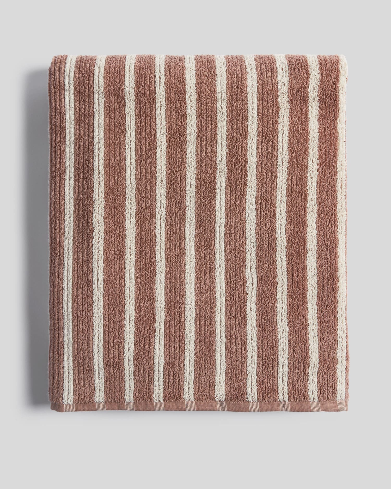 Organic Resort Stripe Towels (Adobe with Butter) - Image 8