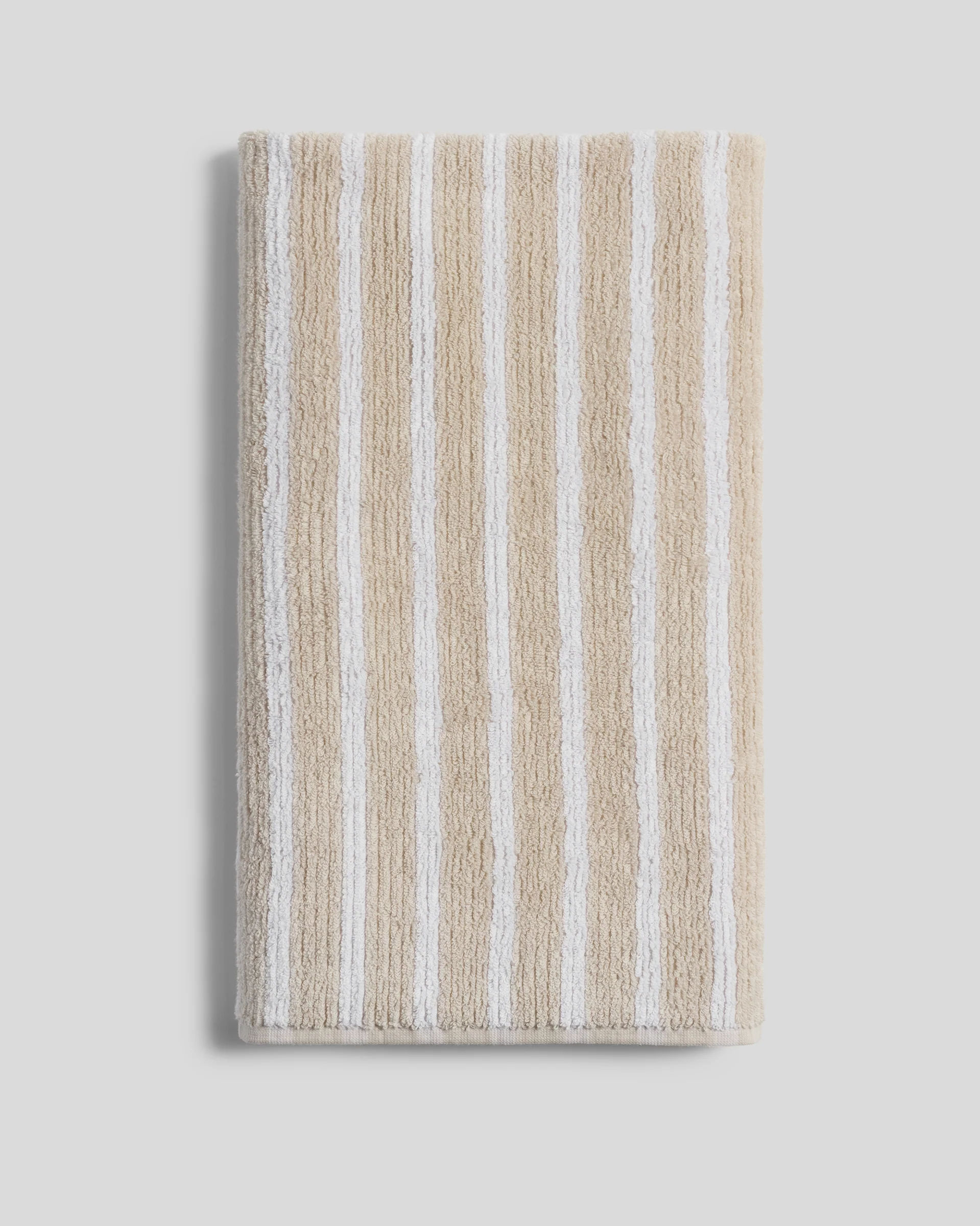 Organic Resort Stripe Towels (Bone with White) - Image 8