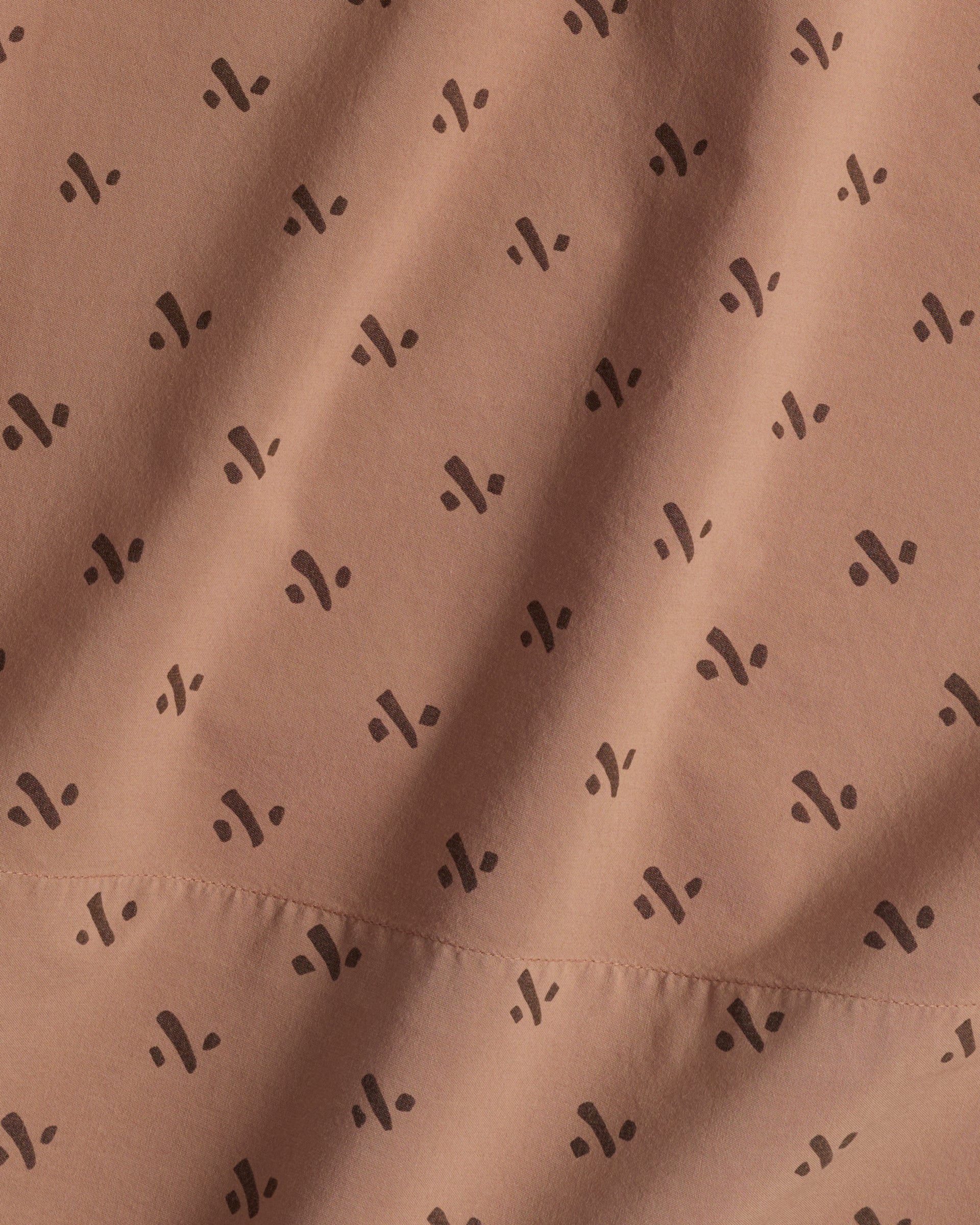 Overdyed Vintage Print Fitted Sheet (Adobe) - Image 3