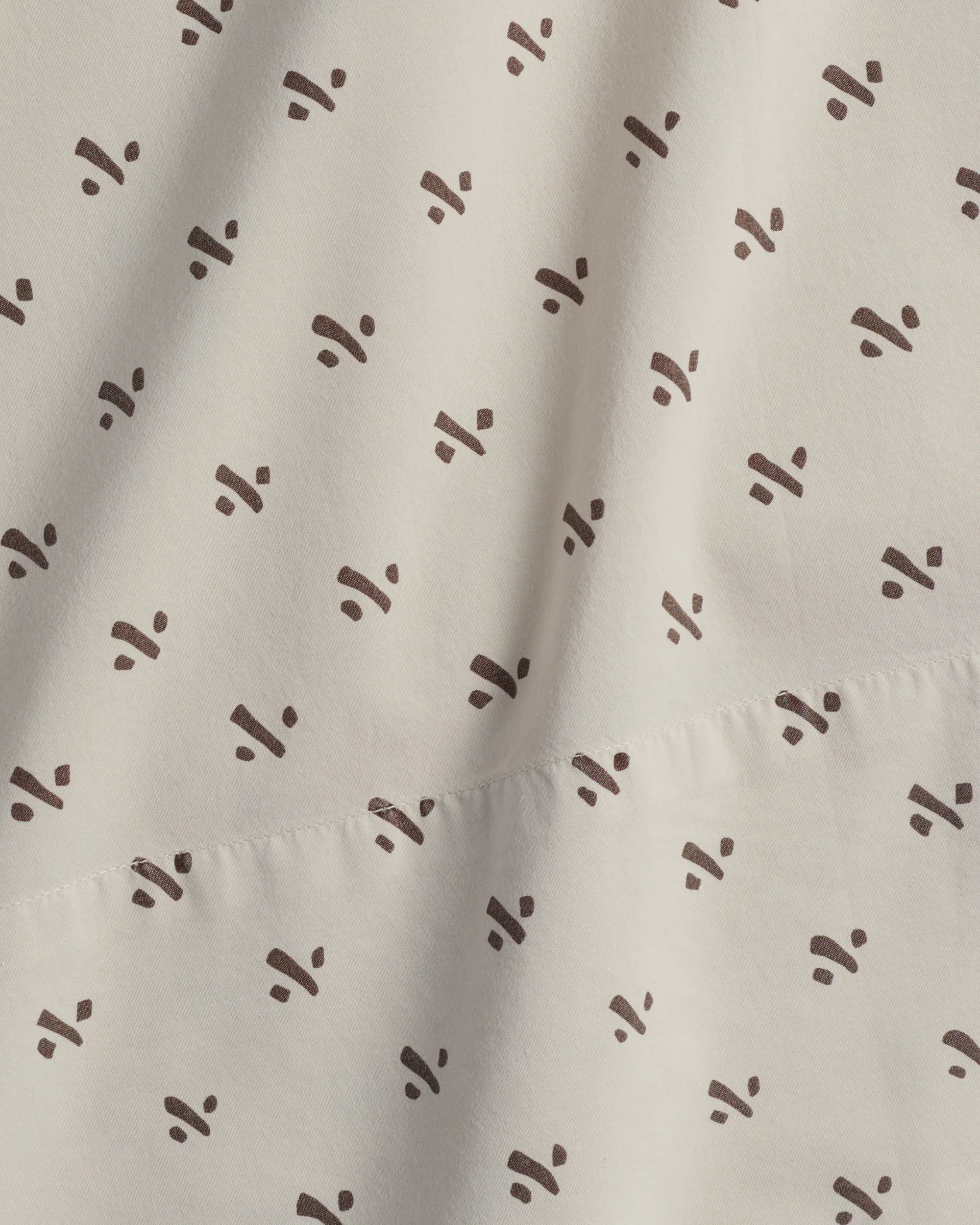 Overdyed Vintage Print Fitted Sheet (Bone) - Image 3