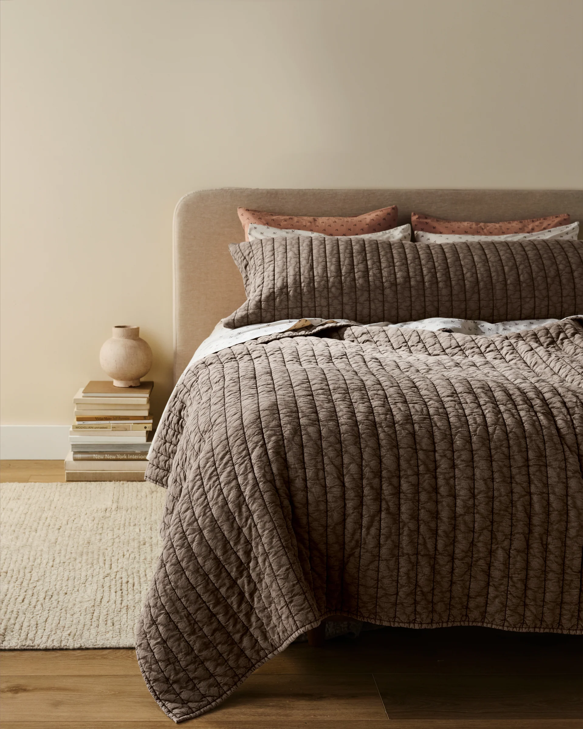Overdyed Vintage Print Fitted Sheet (Bone) - Image 4