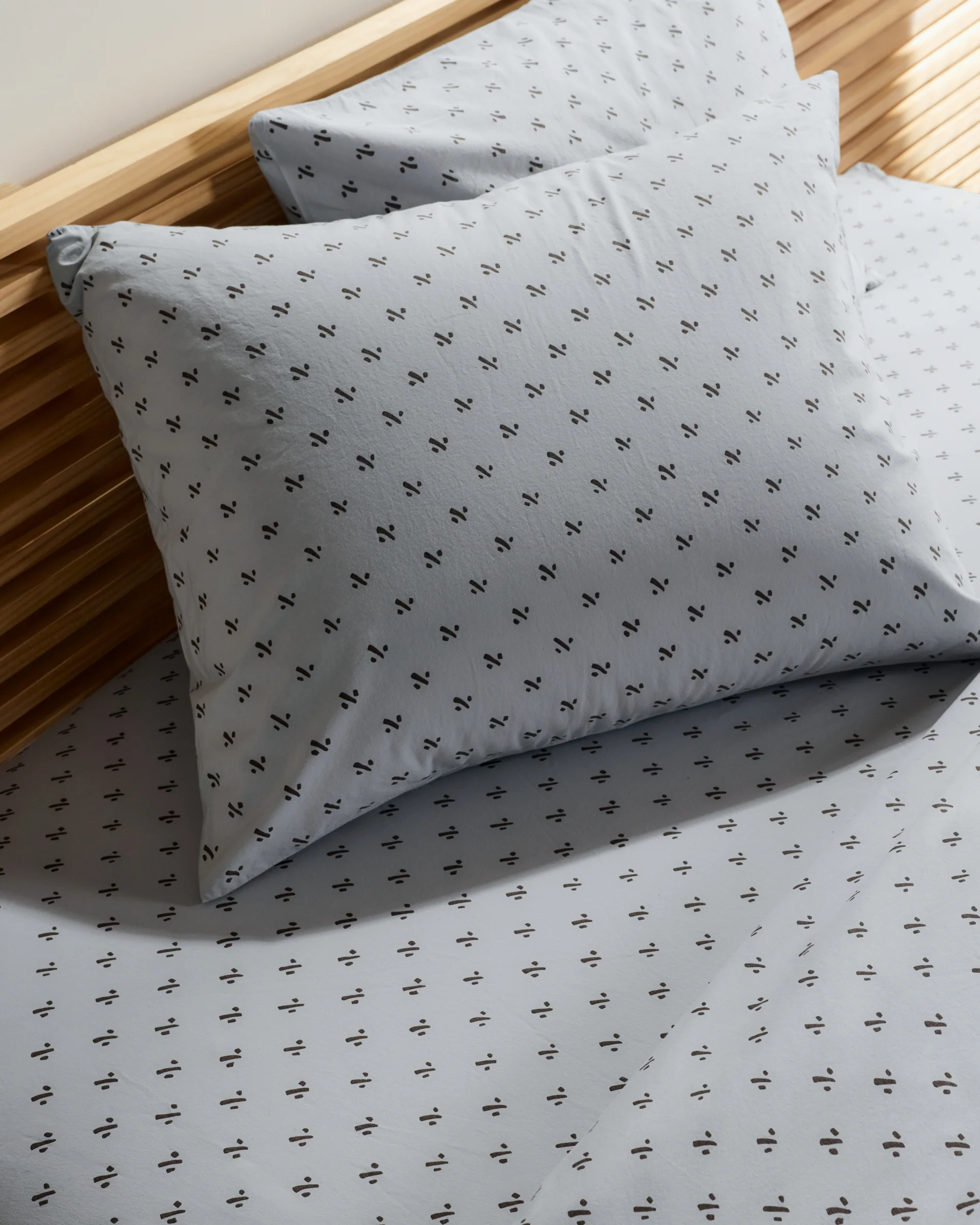 Overdyed Vintage Print Pillowcase Set (Sky) - Image 5