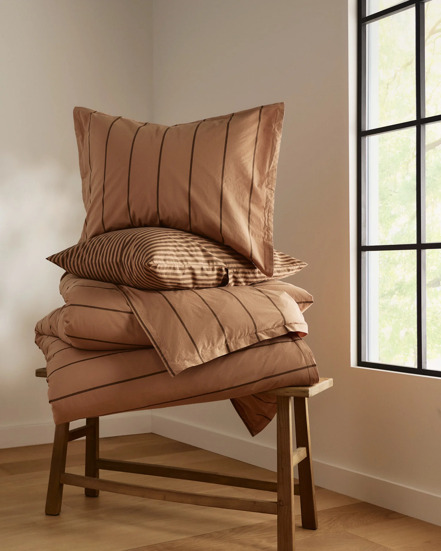 Percale Sham Set (Adobe Stripe) - Image 6