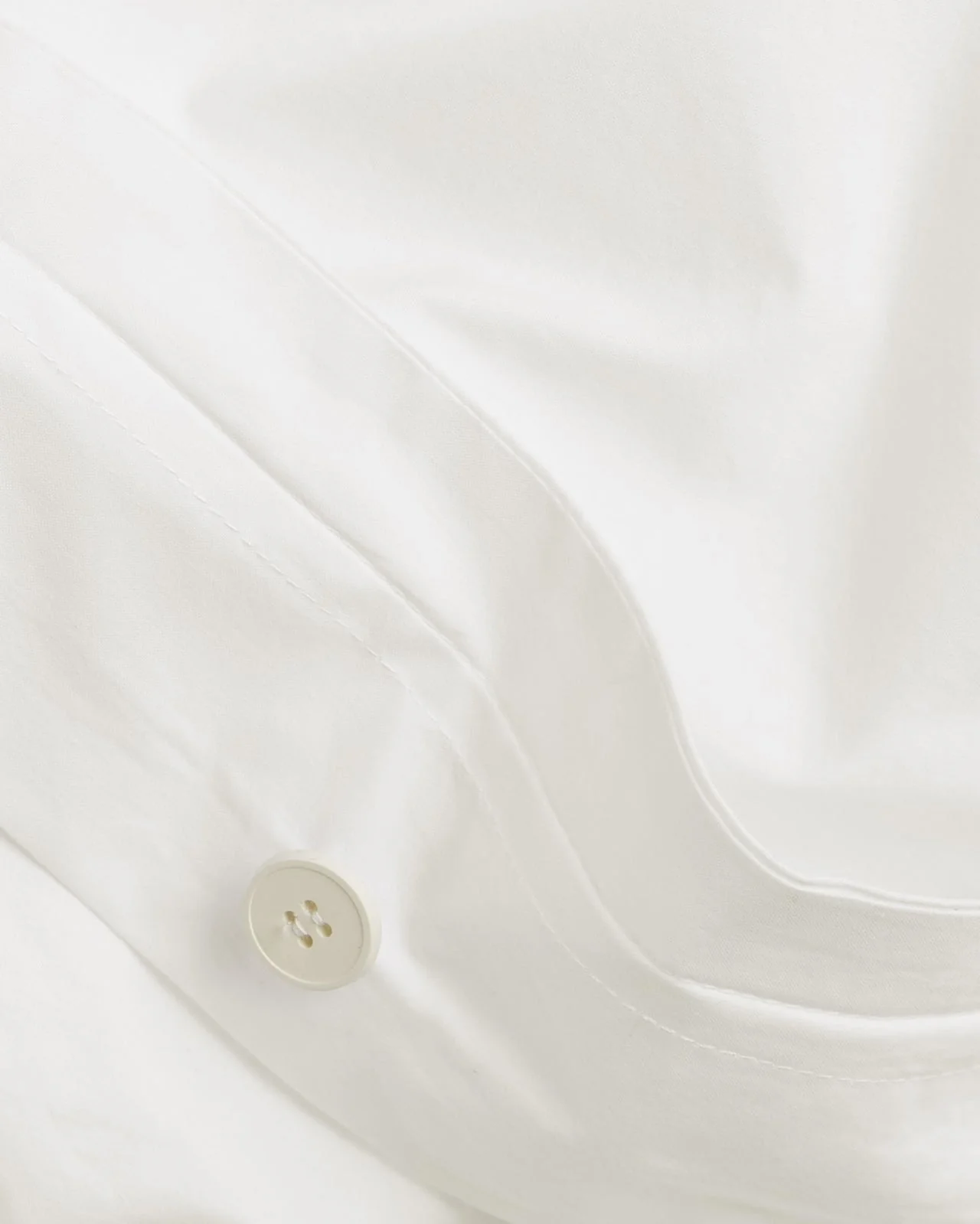 Percale Duvet Cover Set - Cream K/CK - Image 3