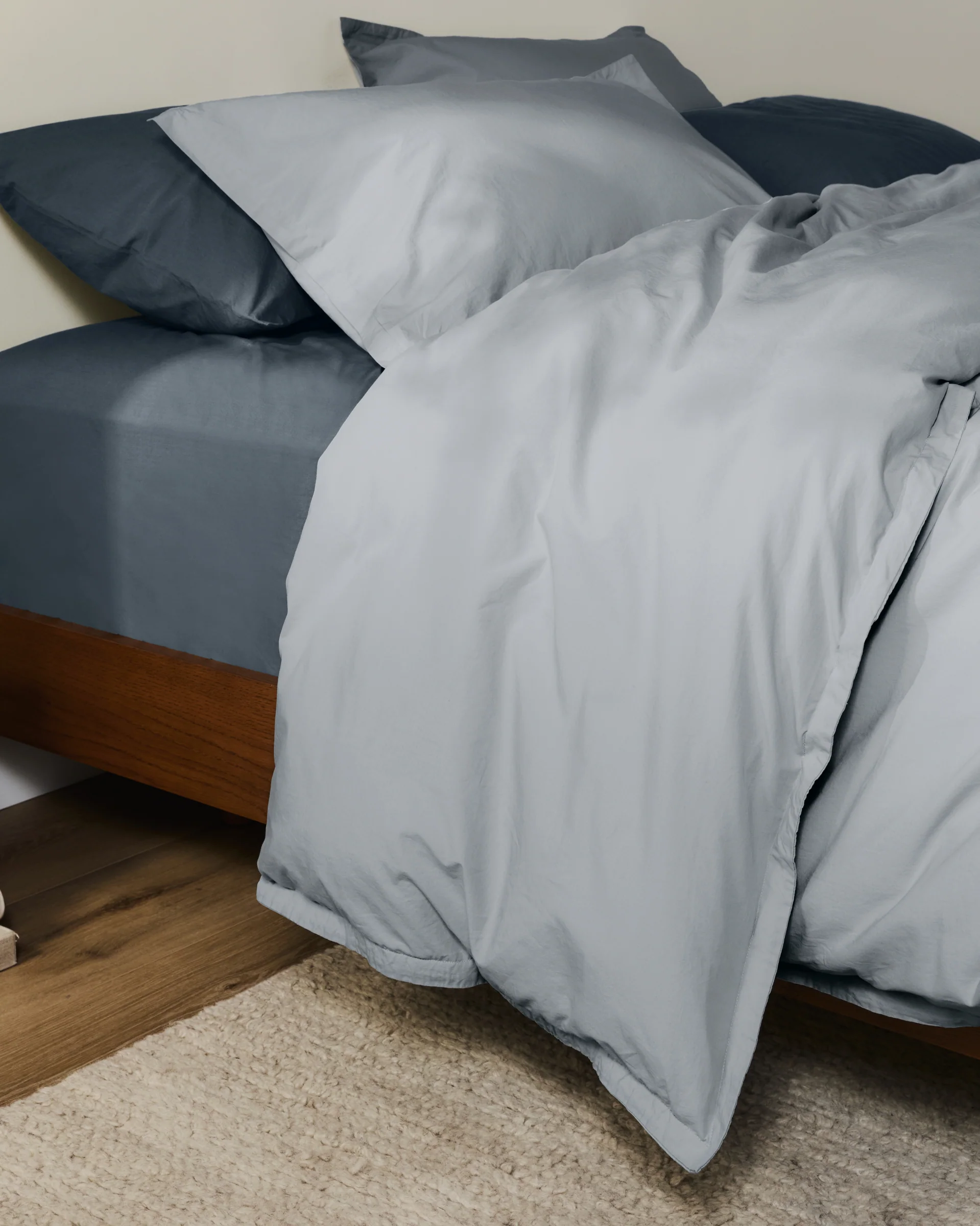 Percale Duvet Cover Set - Sky TW/XL - Image 2