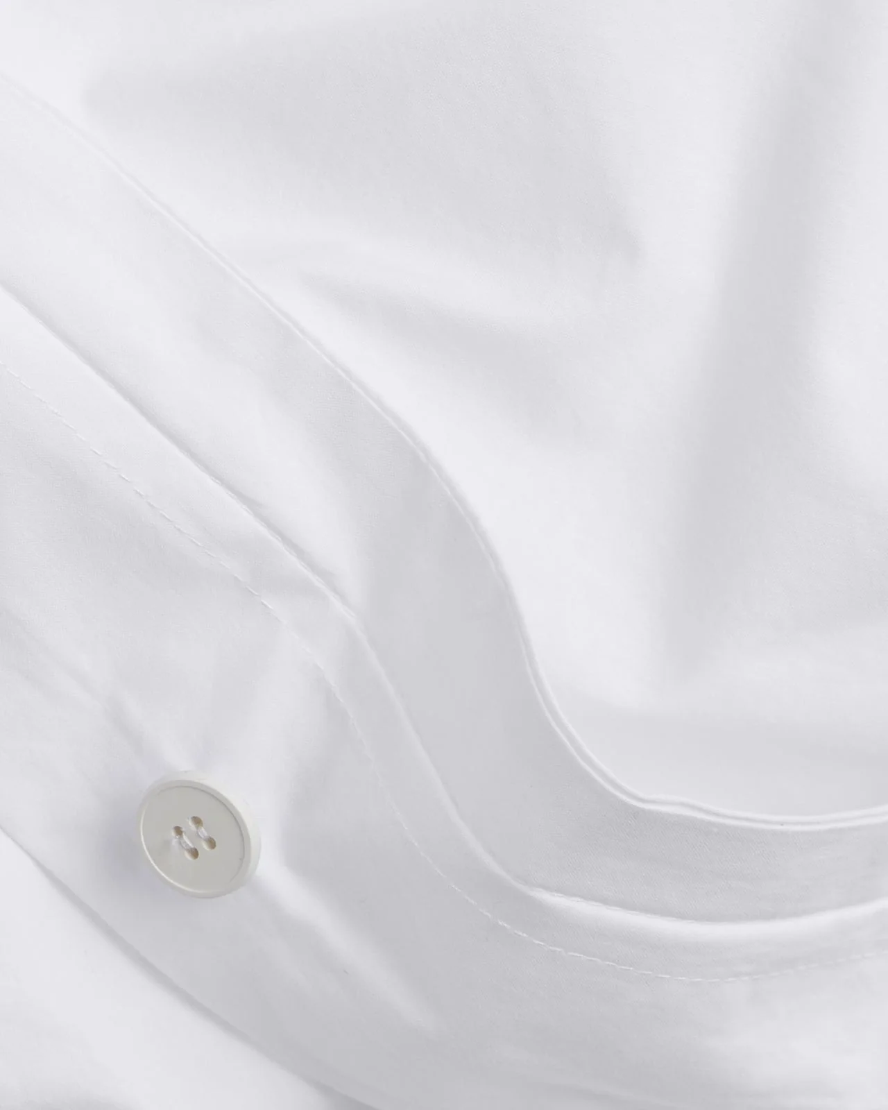 Percale Duvet Cover Set - White K/CK - Image 3