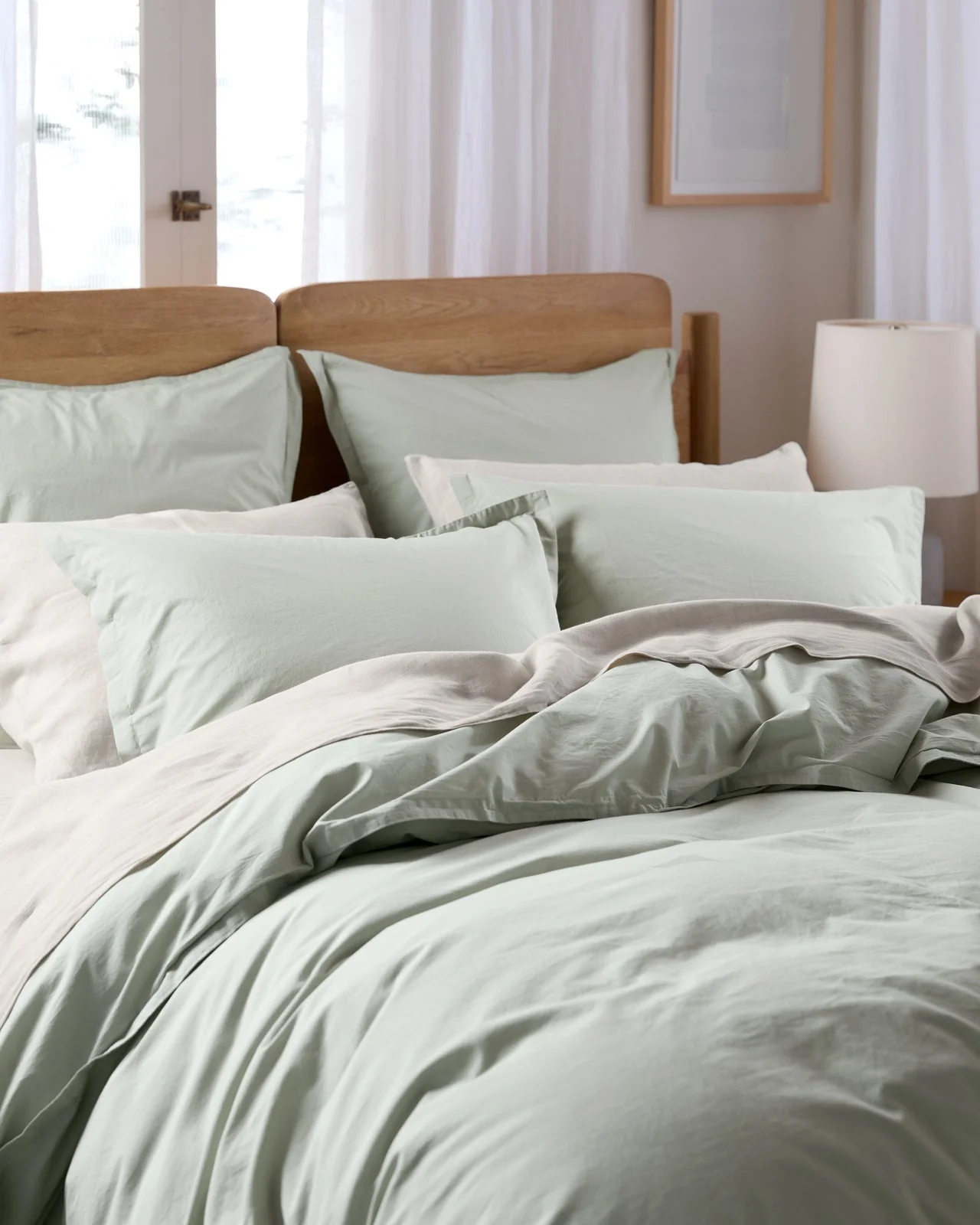 Percale Euro Sham (Sage) - Image 2