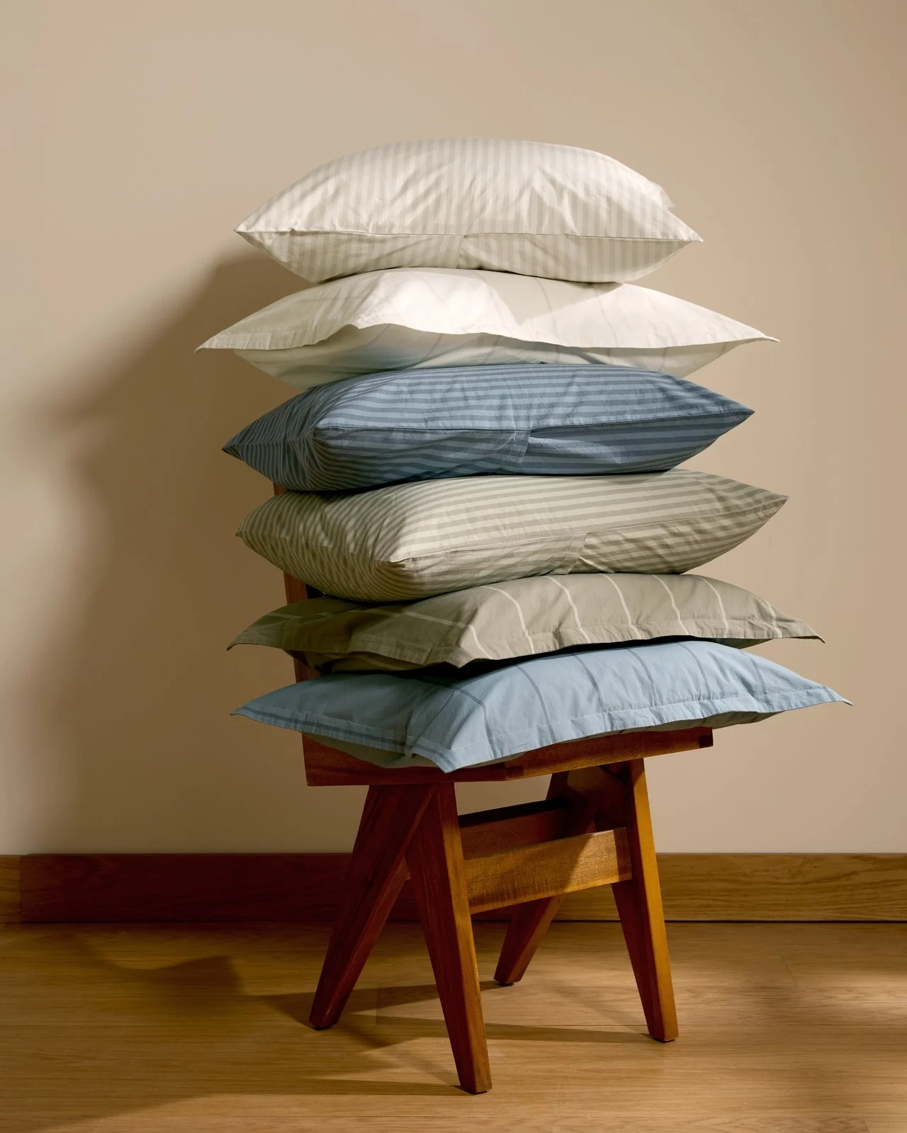 Percale Pillowcase Set (Moss Stripe) - Image 5