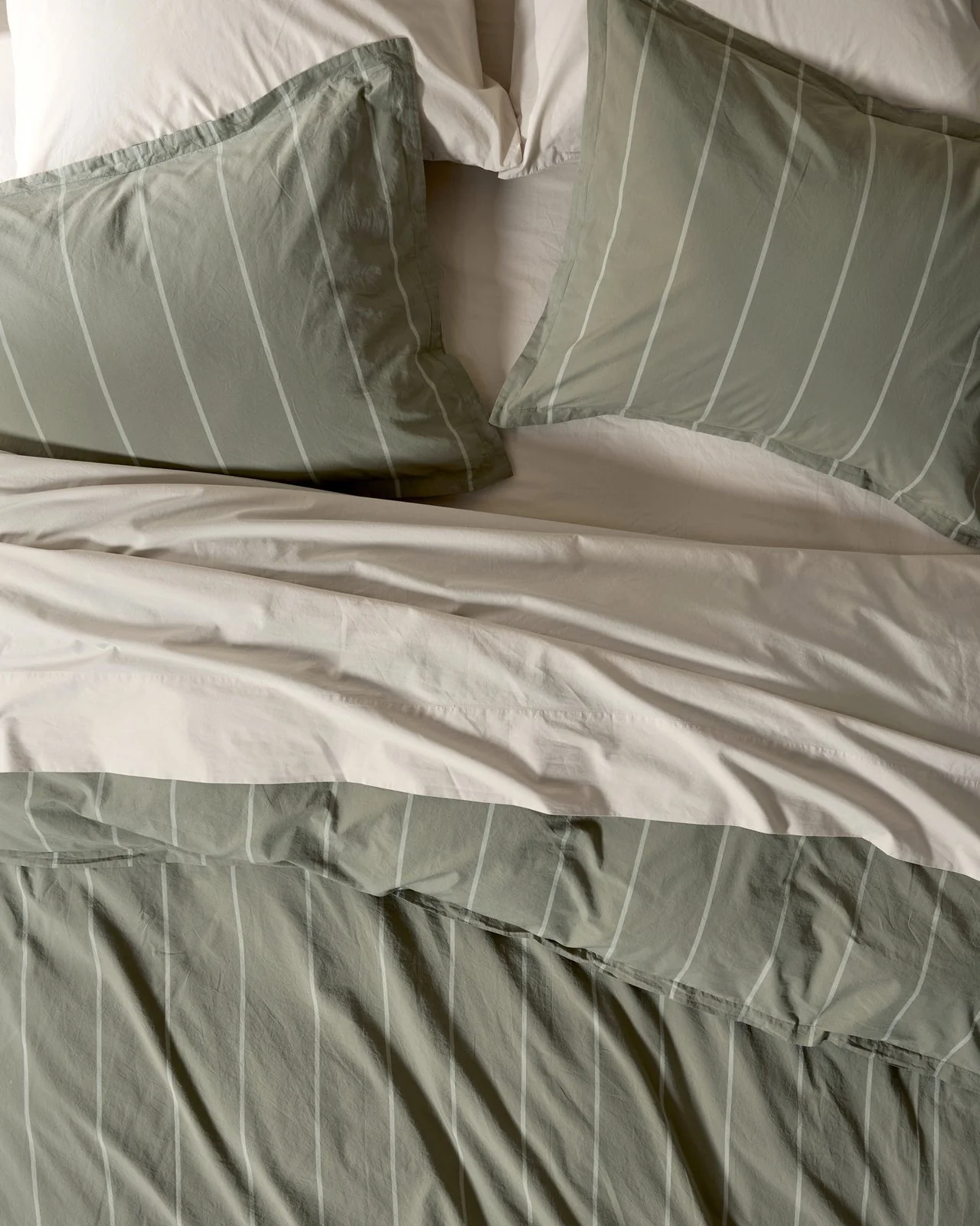 Percale Sham Set (Moss Stripe) - Image 4