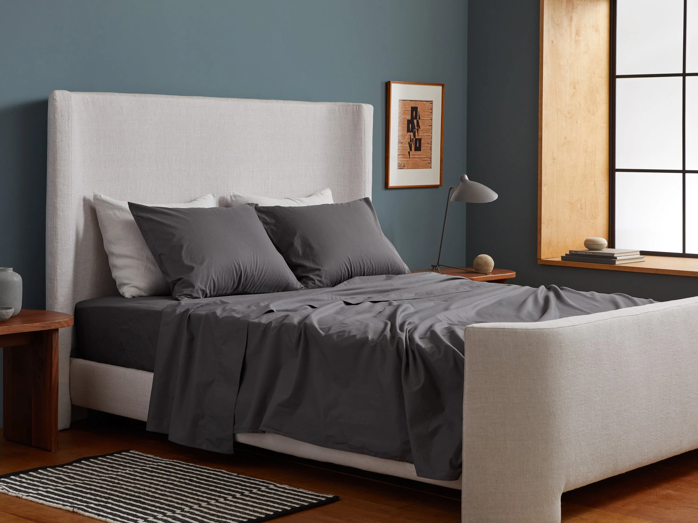Percale Sheet Set - Slate F/Q - Image 2
