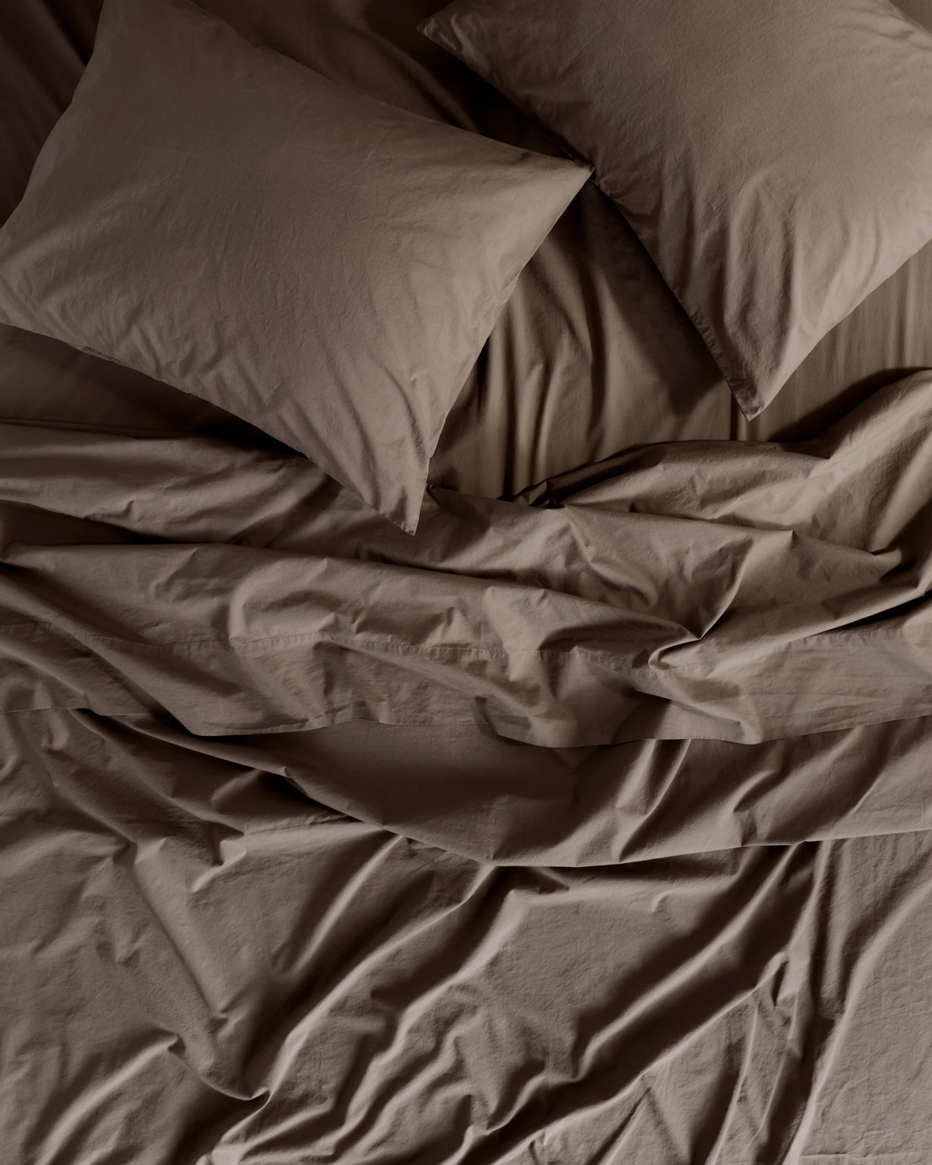 Percale Sheet Set - Warm Grey TW/XL - Image 2