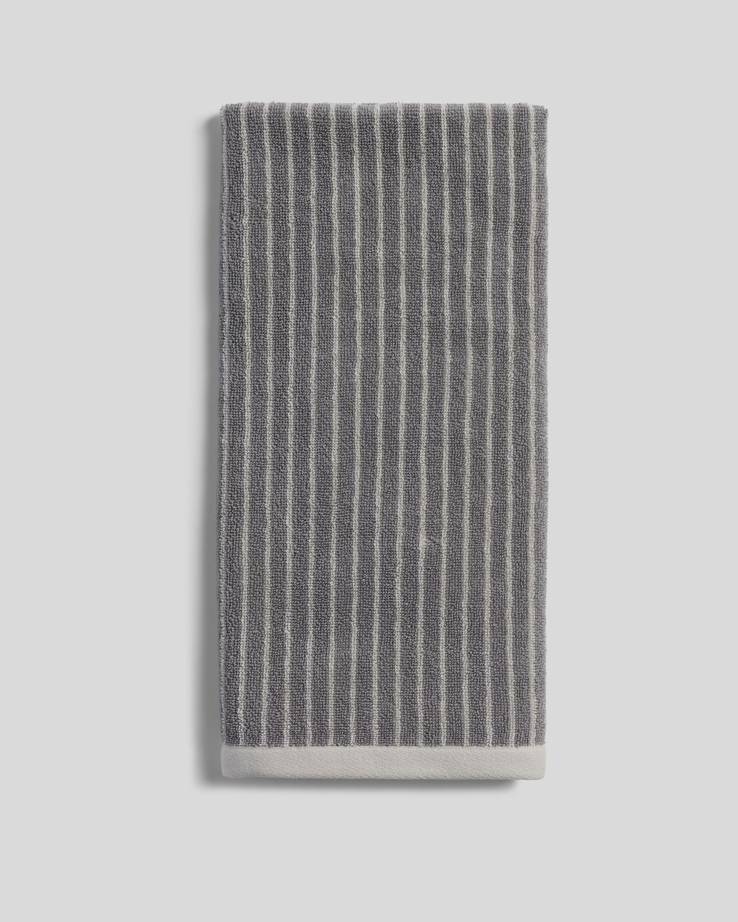Pinstripe Towels (Pebble and Dove) - Image 5