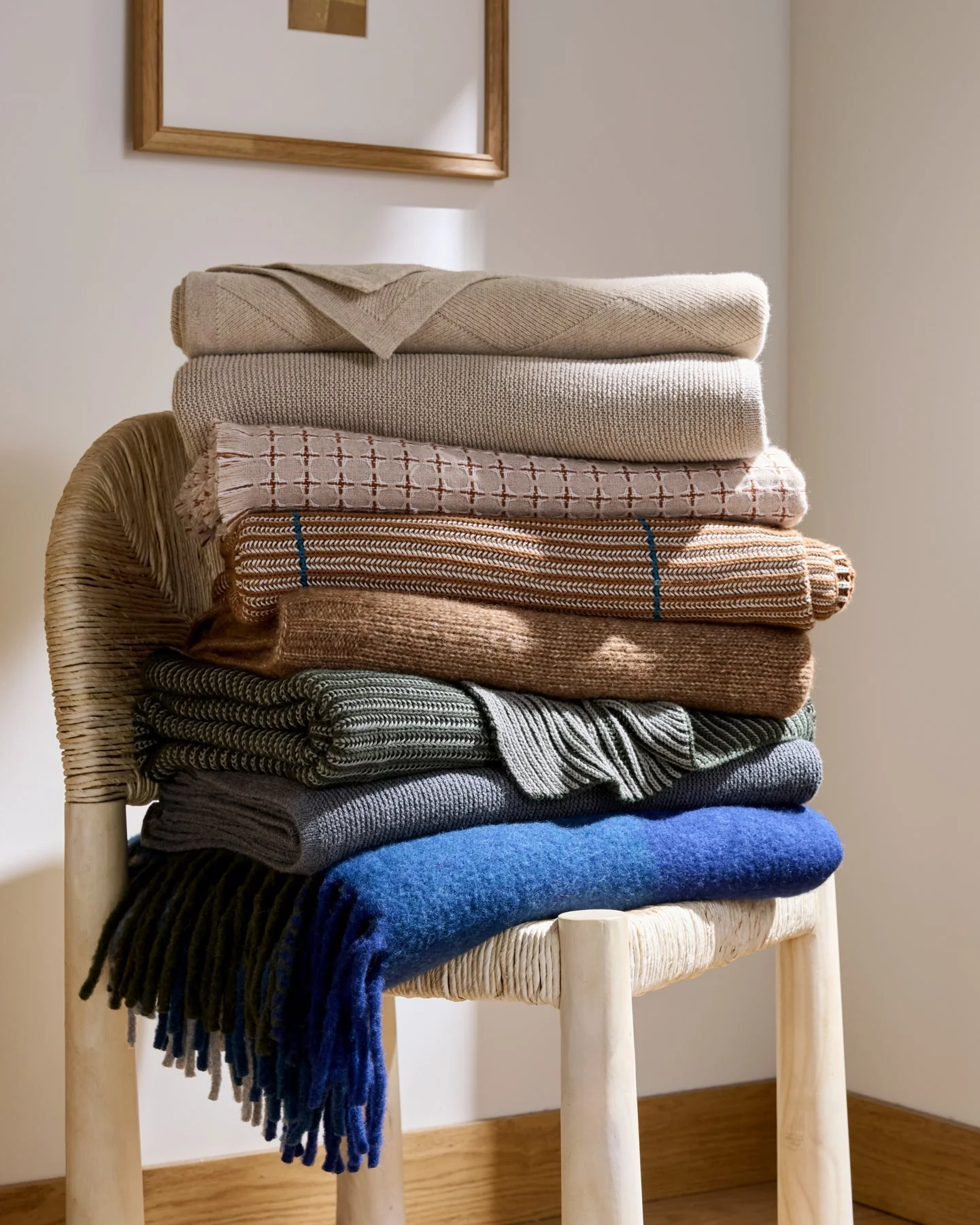 Plaid Wool Alpaca Throw (Midnight Plaid) - Image 4