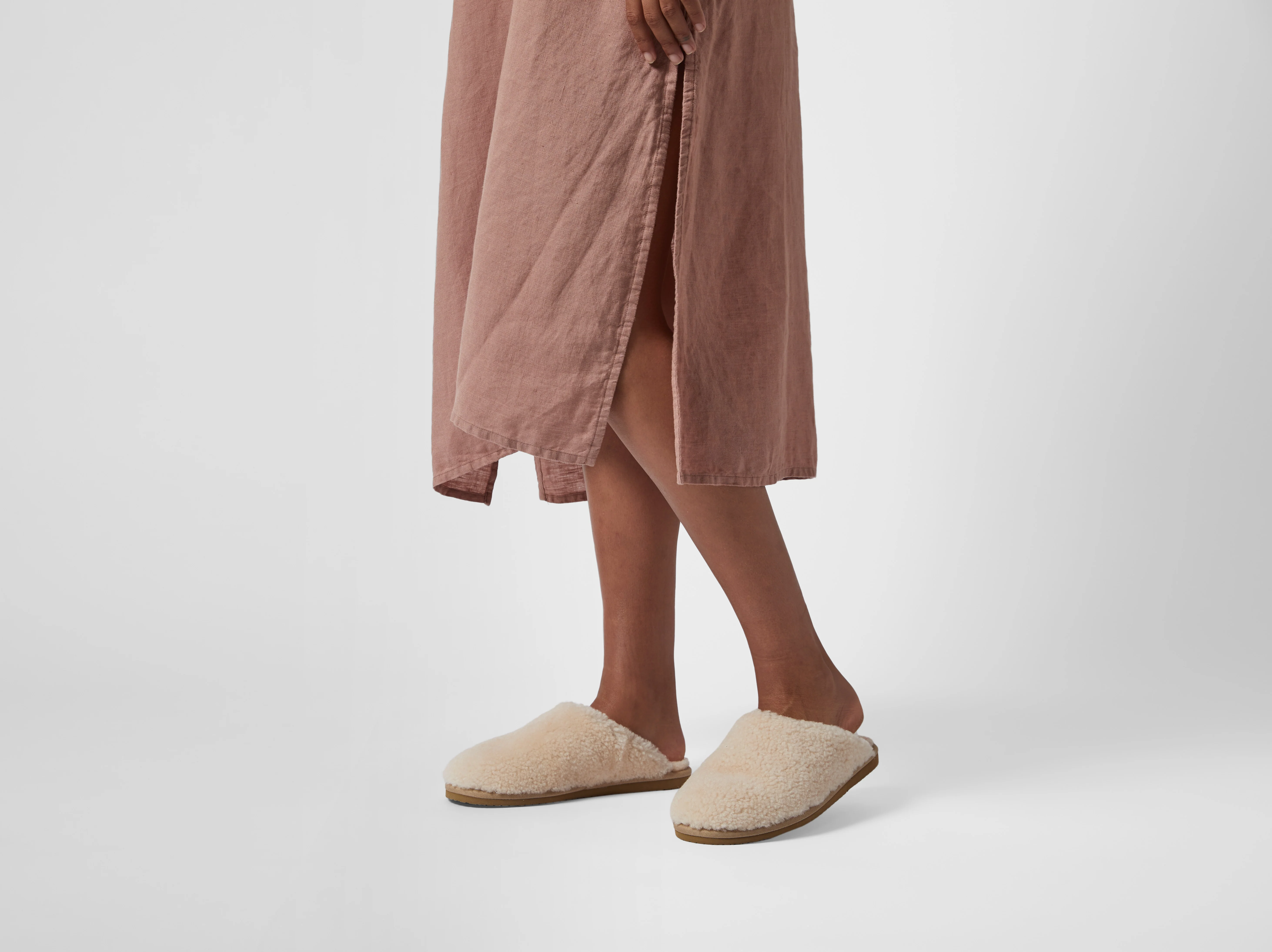Shearling Wool Clogs (Natural) - Image 3