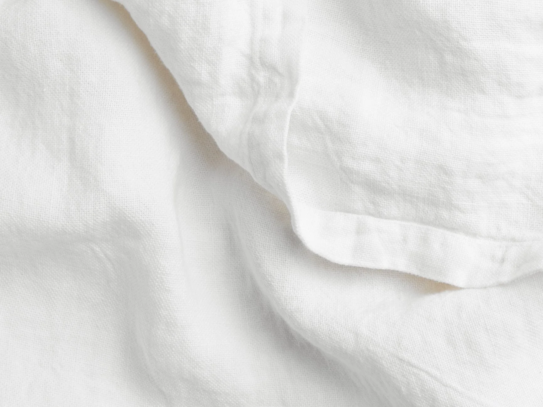 Vintage Linen Bed Blanket (Antique White) - Image 2