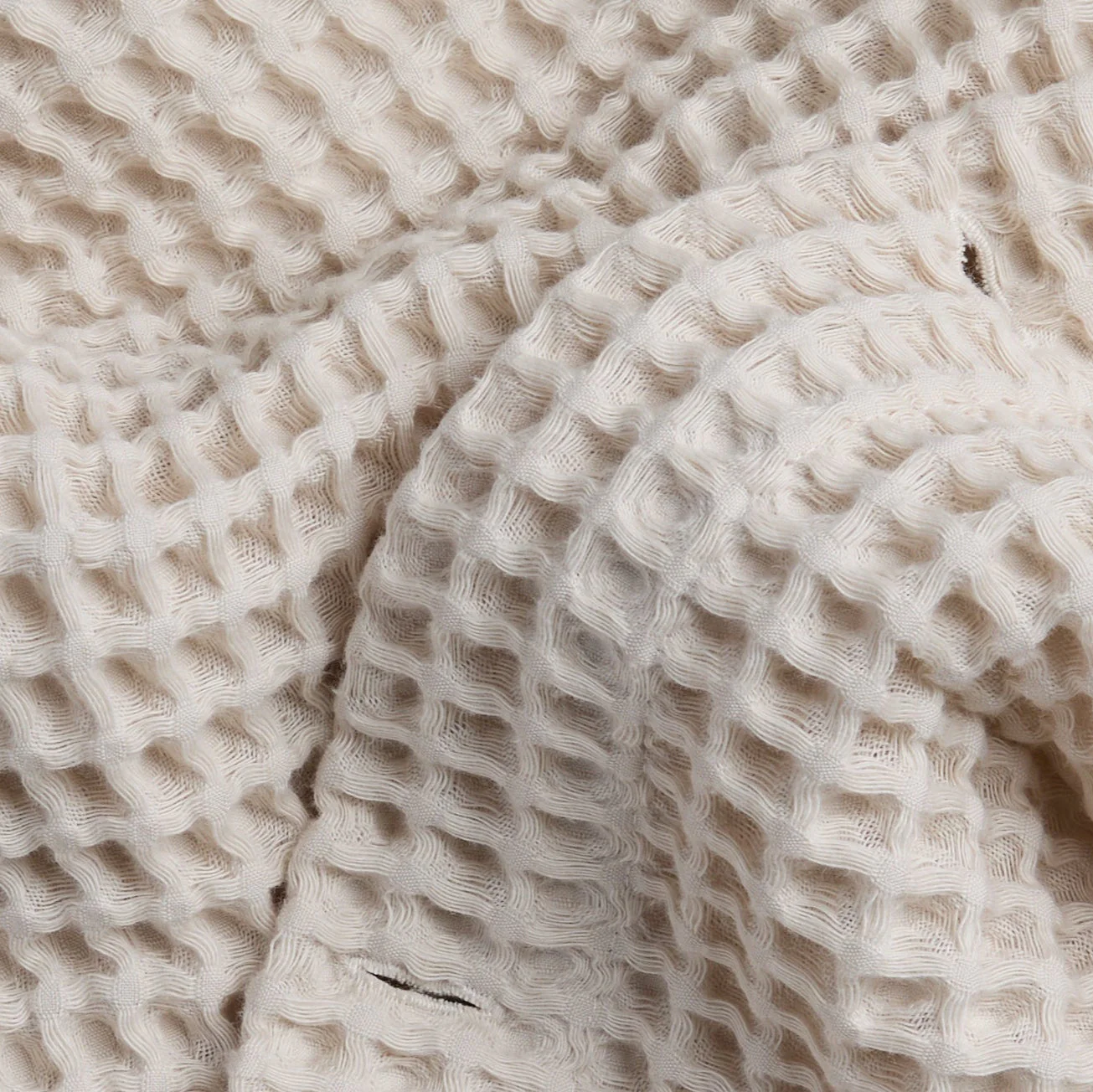 Waffle Shower Curtain (Bone) - Image 3
